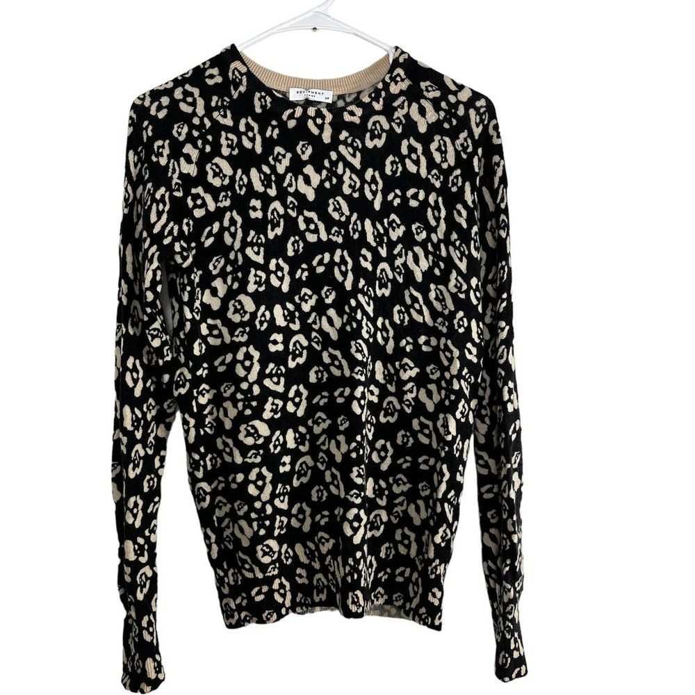 Equipment femme sloane leopard print cashmere sweater - Picture 1 of 8